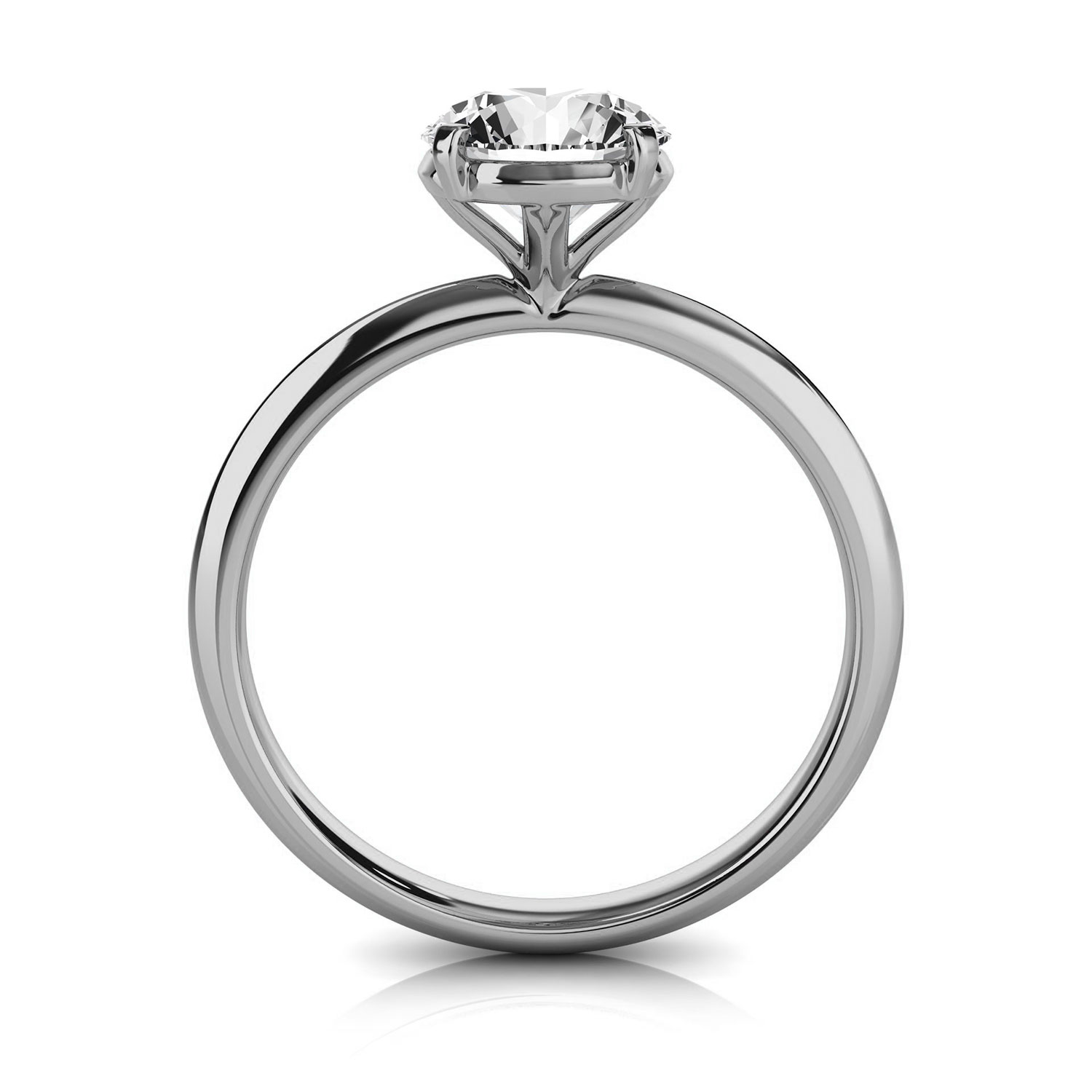 14K White Gold Lalin Solitaire Ring 